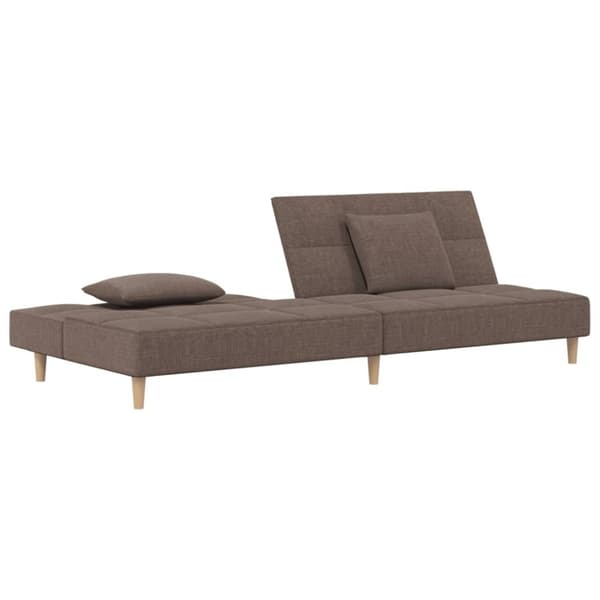 vidaXL 2-personers sovesofa med 2 puder stof gråbrun