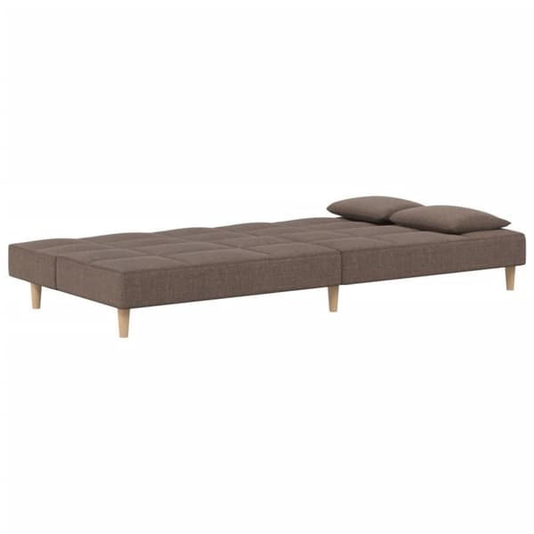 vidaXL 2-personers sovesofa med 2 puder stof gråbrun