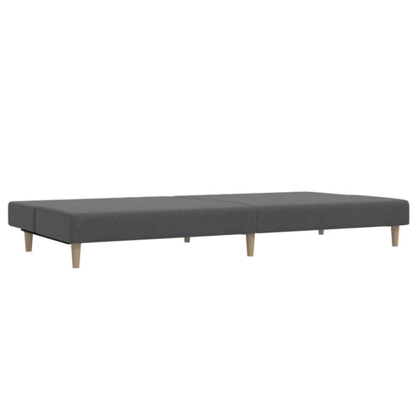 vidaXL Bäddsoffa 2-sits ljusgrå tyg