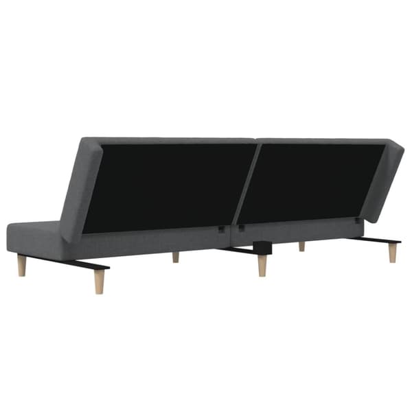 vidaXL Bäddsoffa 2-sits ljusgrå tyg