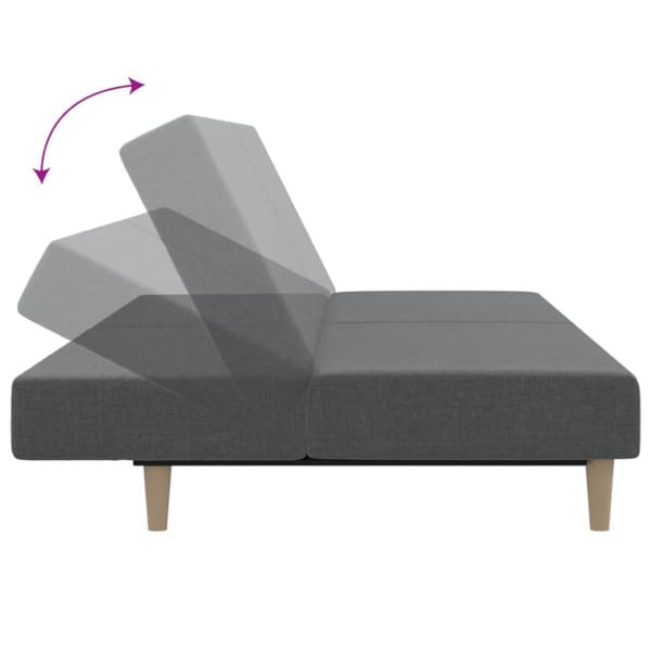 vidaXL 2-personers sovesofa stof lysegrå