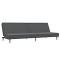 Miniatyrbillede 2 af 11: vidaXL 2-personers sovesofa stof lysegrå