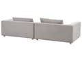Miniatyrbilde 5 av 11: Sofa Lysegrå Polyesterstoff 3-seter Puter Armlener Moderne design Stue