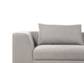 Miniatyrbilde 6 av 11: Sofa Lysegrå Polyesterstoff 3-seter Puter Armlener Moderne design Stue