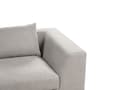 Miniatyrbilde 7 av 11: Sofa Lysegrå Polyesterstoff 3-seter Puter Armlener Moderne design Stue