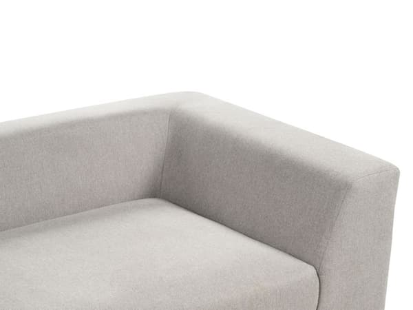 Sofa Lysegrå Polyesterstoff 3-seter Puter Armlener Moderne design Stue