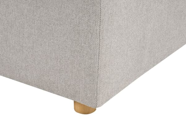 Sofa Lysegrå Polyesterstoff 3-seter Puter Armlener Moderne design Stue