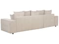 Miniatyrbilde 8 av 11: Hjørnesofa Taupe Kordfløyel 3-seters Høyrevendt med puter Moderne Stue