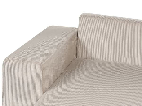 Höger hörnsoffa Taupe Manchester 3-sits extra kuddar Modernt vardagsrum