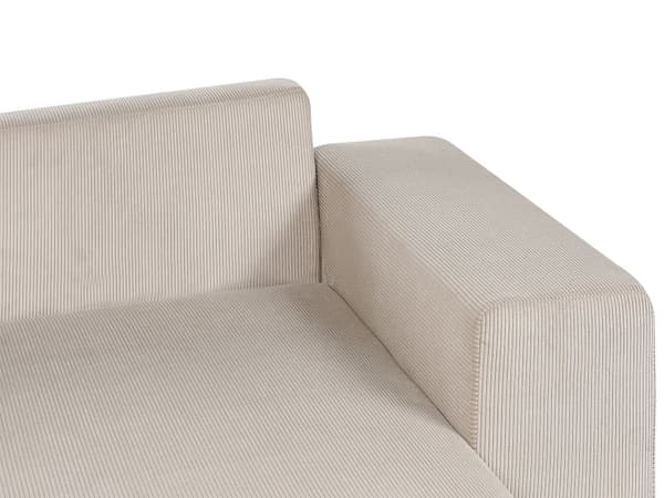 Vänster hörnsoffa Taupe Manchester 3-sits extra kuddar Modernt vardagsrum
