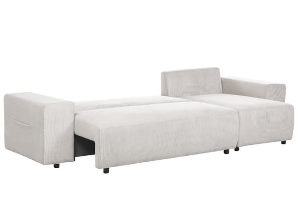 Vänster hörn Soffa Ljusbeige Manchester 3 Sits Extra Prydnadskuddar Modernt Vardagsrum