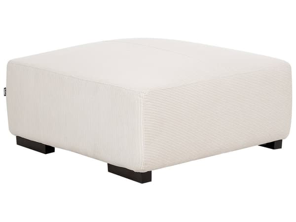 Höger hörnsoffa med ottoman Off-White Manchester L-formad 4-sits med prydnadskuddar Modern design