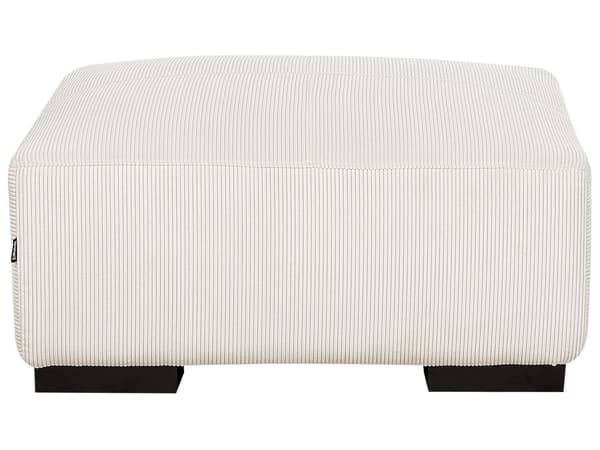 Höger hörnsoffa med ottoman Off-White Manchester L-formad 4-sits med prydnadskuddar Modern design