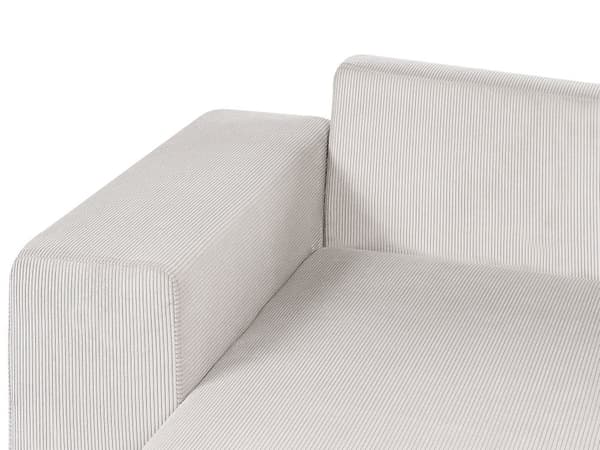 Höger hörn Soffa Ljusbeige Manchester 3 Sits Extra Prydnadskuddar Modernt Vardagsrum