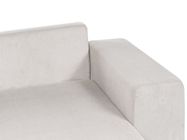 Sovesofa med Chaiselong Beige 3 Personers Sofa L Formet Dyb Sofaseng Siddemøbel Blød Stofsofa Design Hjørnesovesofa med Opbevaring