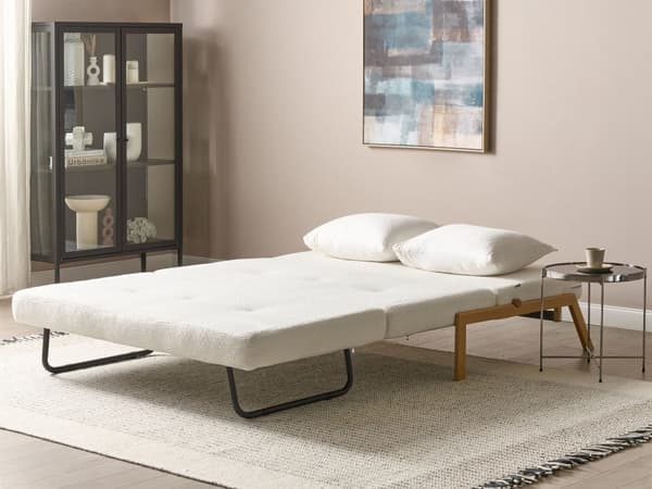 3 Personers Lysegrå Sovesofa med Sovefunktion Skandinavisk Design