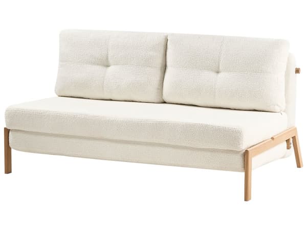 3 Personers Lysegrå Sovesofa med Sovefunktion Skandinavisk Design