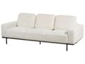 Miniatyrbilde 5 av 11: Sofa Hvit Boucle Svart Metallben 215 x 87 x 72 cm 3 Seter Klassisk Sofa Sofa Stue Moderne