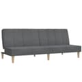 Miniatyrbillede 1 af 11: vidaXL 2-personers sovesofa stof lysegrå