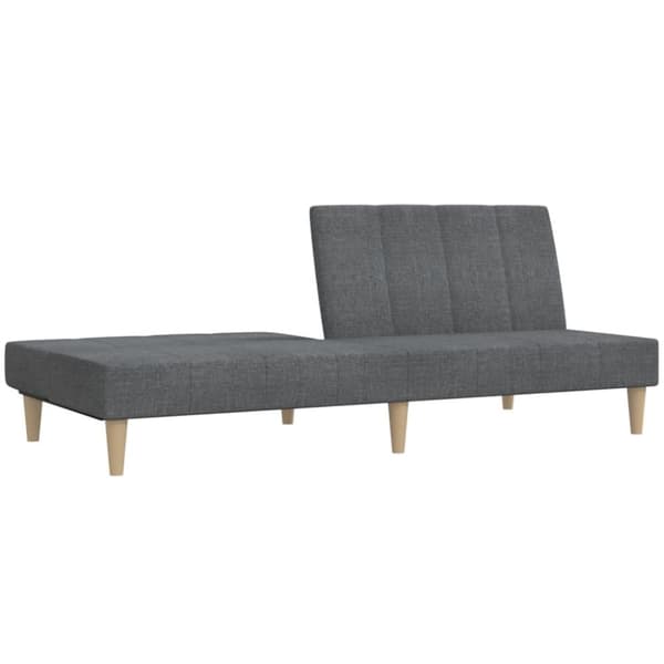 vidaXL Bäddsoffa 2-sits ljusgrå tyg