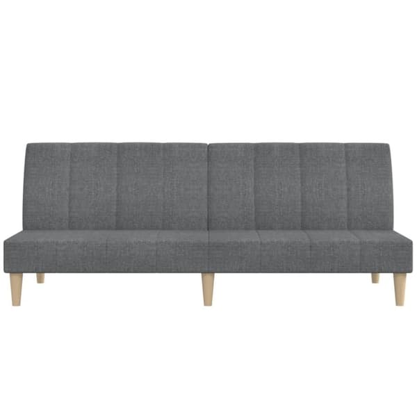 vidaXL Bäddsoffa 2-sits ljusgrå tyg