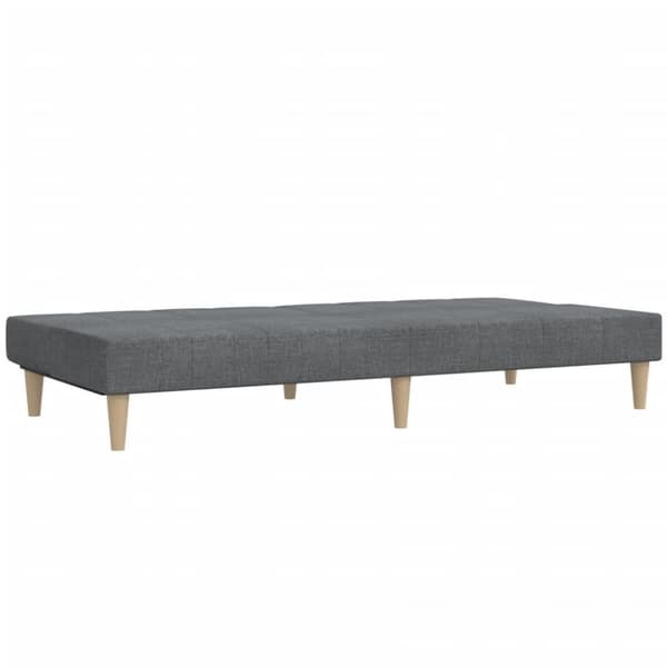 vidaXL Bäddsoffa 2-sits ljusgrå tyg