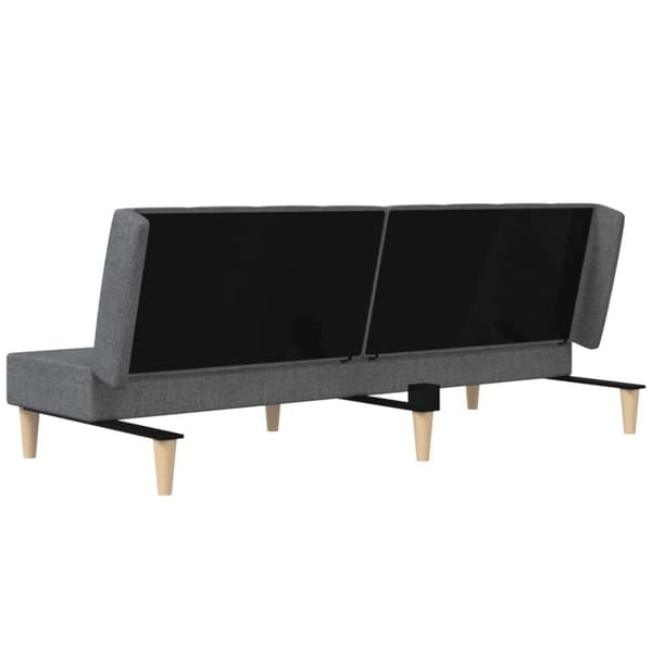 vidaXL Bäddsoffa 2-sits ljusgrå tyg