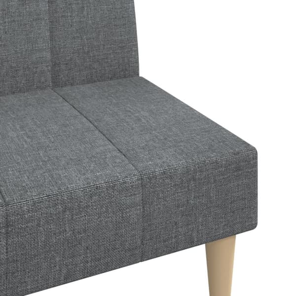 vidaXL Bäddsoffa 2-sits ljusgrå tyg