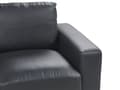 Miniatyrbillede 6 af 11: Sofa sort kunstlæder metalben 215 x 87 x 72 cm 3-personers klassisk sofa sofa stue moderne