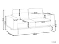 Miniatyrbillede 3 af 11: Sofa Hvid Boucle Sort Metalben 156 x 87 x 72 cm 2-personers Klassisk Sofa Sofa Stue Moderne stil