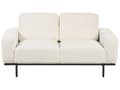 Miniatyrbillede 4 af 11: Sofa Hvid Boucle Sort Metalben 156 x 87 x 72 cm 2-personers Klassisk Sofa Sofa Stue Moderne stil
