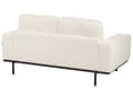 Miniatyrbillede 6 af 11: Sofa Hvid Boucle Sort Metalben 156 x 87 x 72 cm 2-personers Klassisk Sofa Sofa Stue Moderne stil