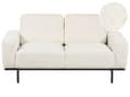 Miniatyrbillede 1 af 11: Sofa Hvid Boucle Sort Metalben 156 x 87 x 72 cm 2-personers Klassisk Sofa Sofa Stue Moderne stil