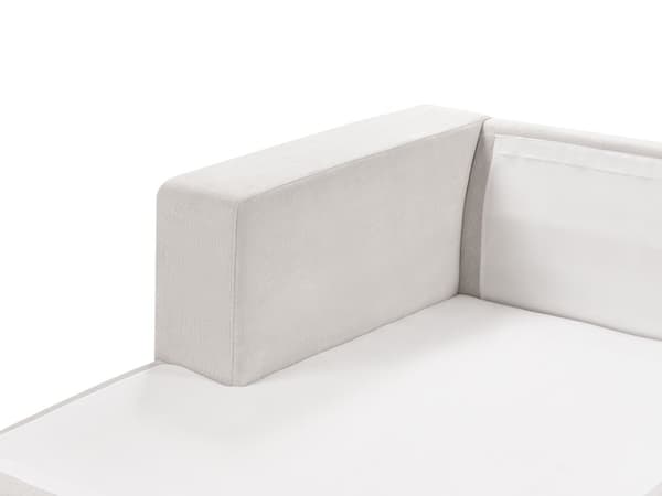 Hjørnesofa med Chaiselong Hvid Polyester 3 Personers Sofa L Formet Dyb Sofahjørne Siddemøbel Blød Stofsofa Højrevendt