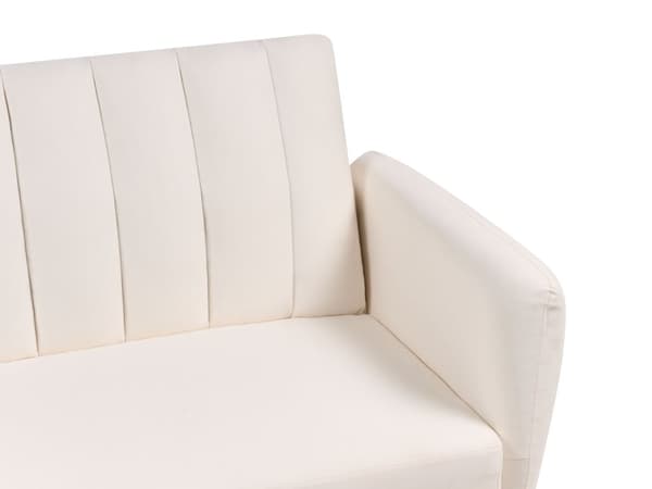 Sovesofa Lys beige Stoff Polstret Sovesofa Konvertible Elegant Glam Moderne Stue Soverom