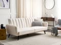 Miniatyrbilde 2 av 11: Sovesofa Lys beige Stoff Polstret Sovesofa Konvertible Elegant Glam Moderne Stue Soverom