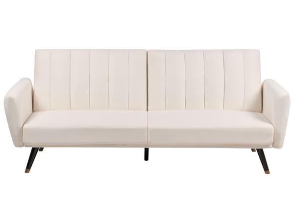 Sovesofa Lys beige Stoff Polstret Sovesofa Konvertible Elegant Glam Moderne Stue Soverom