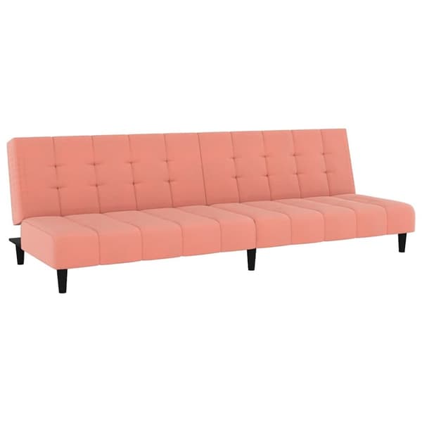 vidaXL Bäddsoffa 2-sits rosa sammet