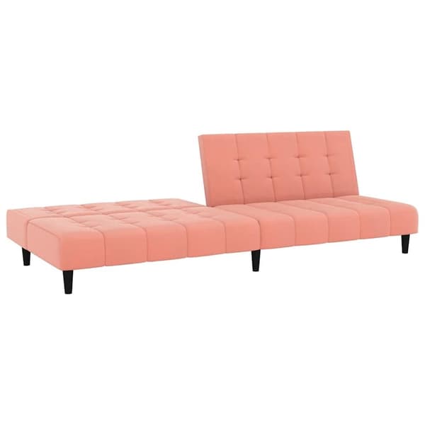 vidaXL Bäddsoffa 2-sits rosa sammet