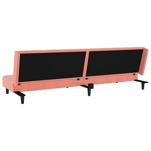vidaXL Bäddsoffa 2-sits rosa sammet