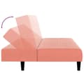 Miniatyrbild 9 av 11: vidaXL Bäddsoffa 2-sits rosa sammet