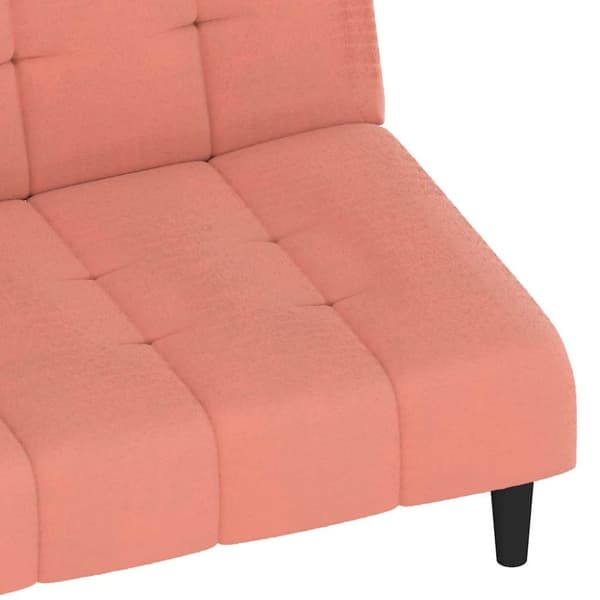 vidaXL Bäddsoffa 2-sits rosa sammet