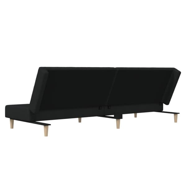 vidaXL Bäddsoffa 2-sits svart tyg