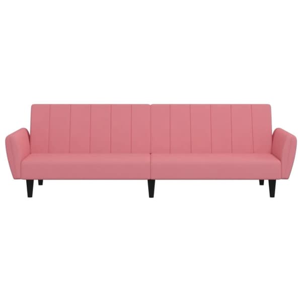 vidaXL 2-personers sovesofa fløjl lyserød