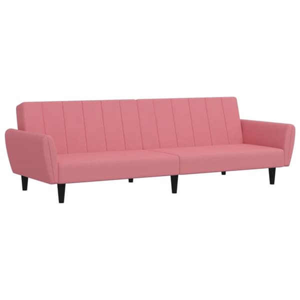 vidaXL 2-personers sovesofa fløjl lyserød