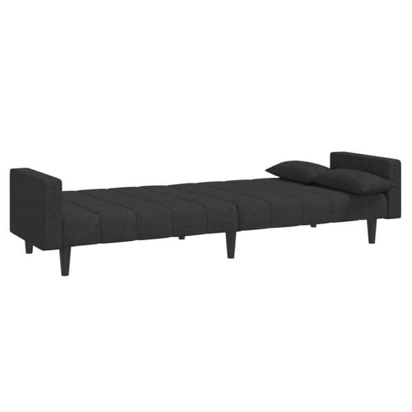 vidaXL 2-personers sovesofa med 2 puder stof sort