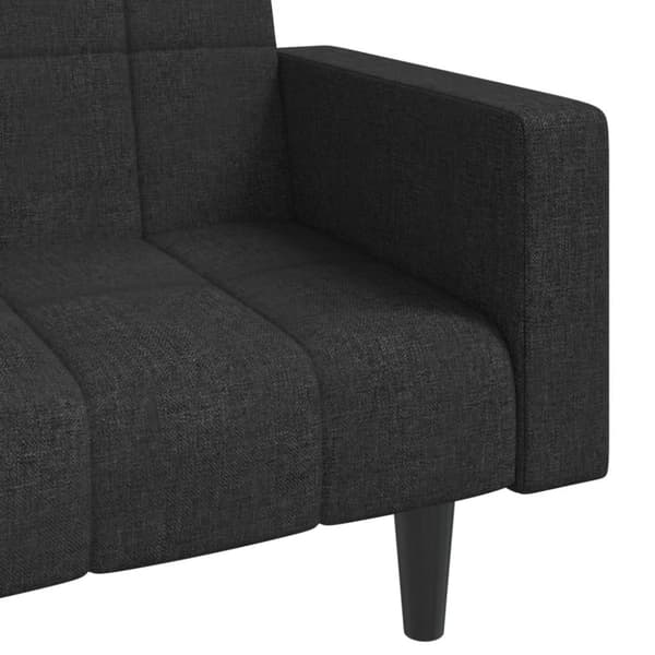vidaXL 2-personers sovesofa med 2 puder stof sort
