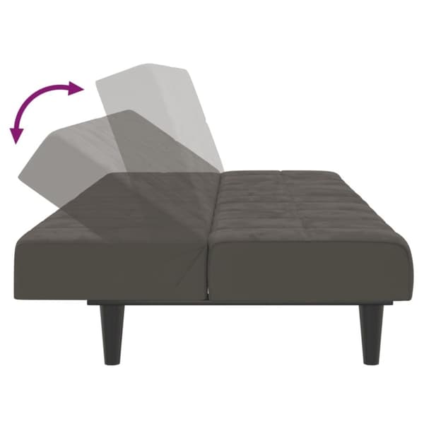 vidaXL 2-personers sovesofa fløjl mørkegrå