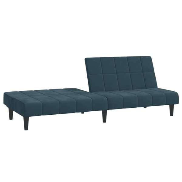 vidaXL 2-personers sovesofa fløjl blå