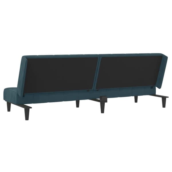 vidaXL 2-personers sovesofa fløjl blå